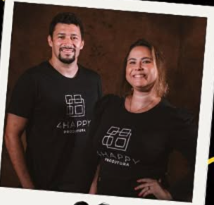 Marina e Rhommel, fundadores da 4 Happy Produtora